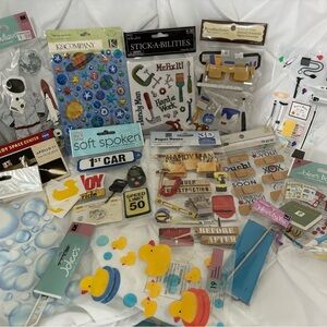 Scrapbook Sticker Assortment (Space, Tools, Scrapbooking, Medical, Bath Time)